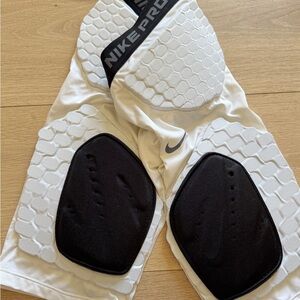 Nike Pro White and Black Padded Shorts